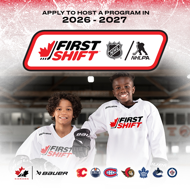Now Accepting Minor Hockey Association Applications for the 2026–27 NHL/NHLPA First Shift Program
